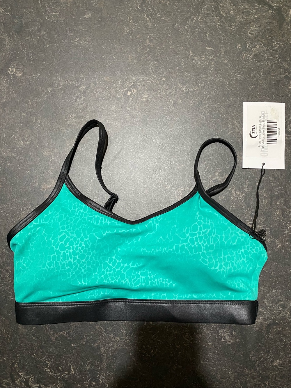 ZYIA NWT Jade River Stone Light n Tight Bra (M)